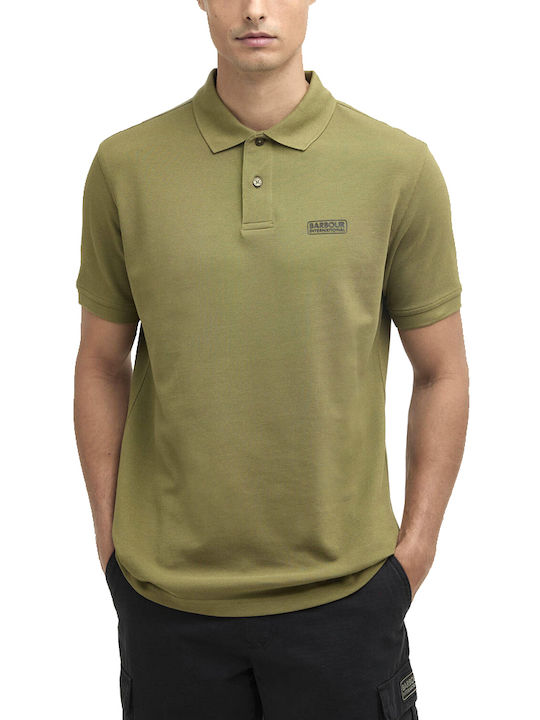 Barbour Polo T-shirt Χακι