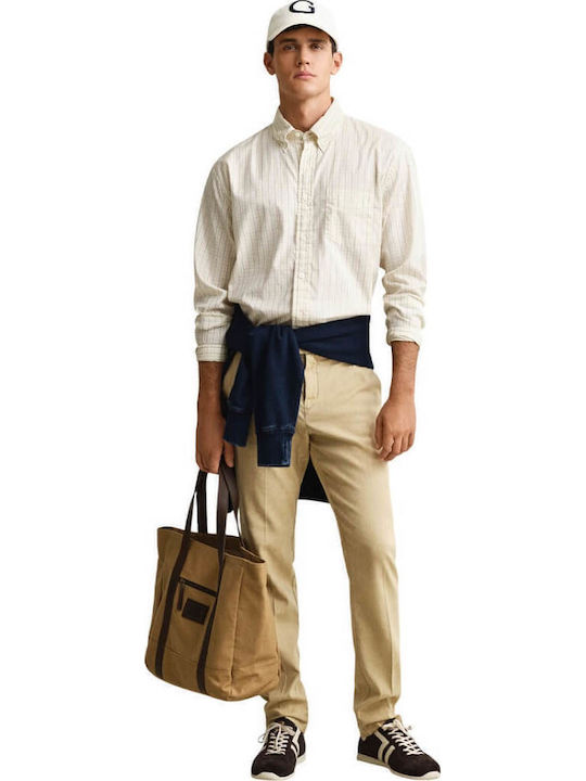Pantaloni Chino Slim Bej