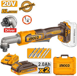 Ingco CAIRLI208E Γωνιακό Παλμικό Κατσαβίδι 20V 2x2Ah