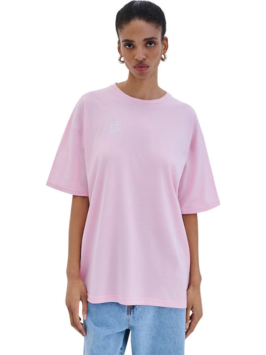 Combos Knitwear Women's T-shirt Baby Pink