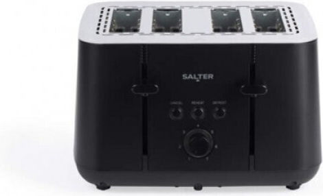 Salter EK-5565 Prăjitor de Pâine cu 4 Sloturi Negru