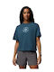 Women's Crop T-shirt Petrol Blue