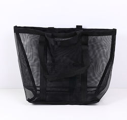 Fabric Black Beach Bag