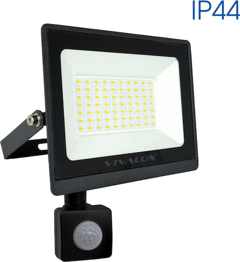 Vivalux Στεγανός Προβολέας LED 50W Ψυχρό Λευκό 6400K IP44