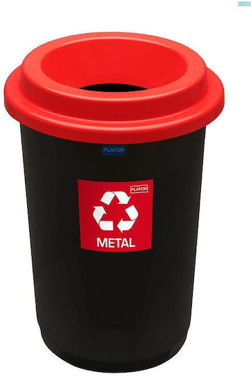 Plafor Coș de Reciclare Plastic Negru 50l