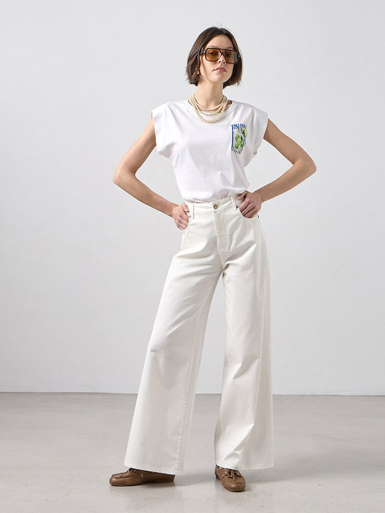 Passager Women's High Rise Pantaloons Ecru