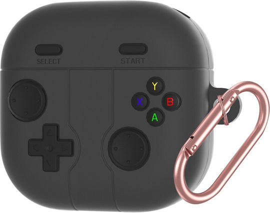 Θήκη Σιλικόνης με Γάντζο σε Γκρι χρώμα για Galaxy Buds4 / 4 Pro