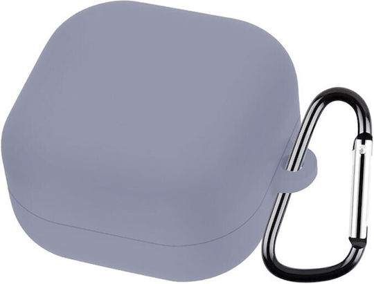 Θήκη Σιλικόνης με Γάντζο σε Λιλά χρώμα για Galaxy Buds4 / 4 Pro