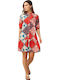 Summer Mini Dress Red Clay
