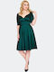 Rochie Midi De Seară Verde Vintage