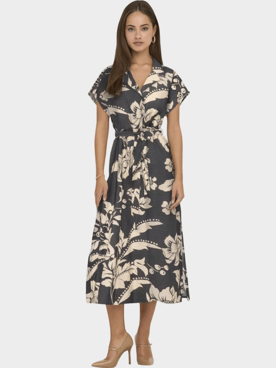 Sommer Midi Damenkleid für Hochzeit - Taufe Schwarz