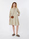 Summer Mini Shirt Dress Sand