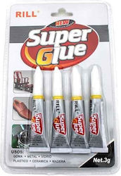Super Glue Instant Gel Adhesive 3g Set 4 Pieces 0187010