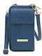 Leather Women's Shoulder Bag Blue