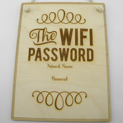 World Wood Ξύλινη Ταμπέλα “ Wifi Password”