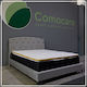 Como felt & wadding producers Ανώστρωμα Διπλό Memory Foam με Αποσπώμενο Κάλυμμα & Λάστιχα Εφαρμογής 150x200x4εκ.