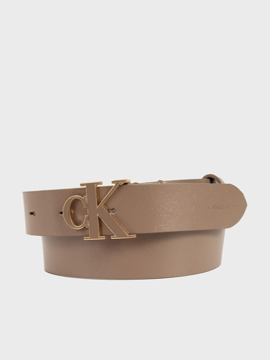 Calvin Klein Δερμάτινη Γυναικεία Ζώνη Καφέ