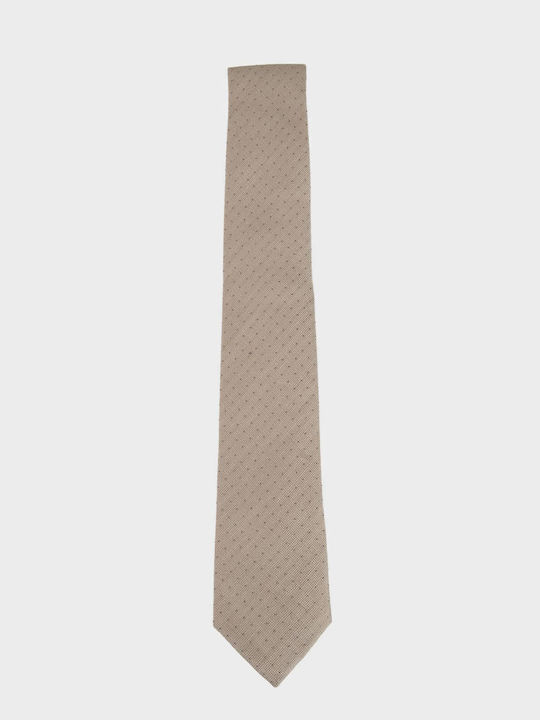 Calvin Klein Men's Silk Tie Printed in Beige Color
