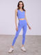 Celestino Leggings Für Damen Elastisch Hohe Taille Slim Fit Hellblau