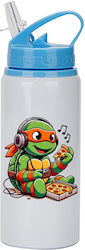 Παγούρι Χελωνονιντζάκια Teenage Mutant Ninja Turtles 600ml Λευκό Γαλάζιο Καπάκι Παγούρι Χελωνονιντζάκια Teenage Mutant Ninja Turtles 600ml Λευκό Γαλάζιο Καπάκι