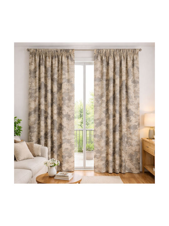 My Home Luxury Перде с Плик с Писалка Кафяво 280x270см