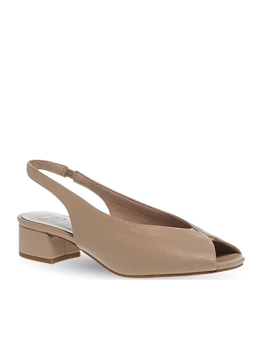 Heels with Strap Beige