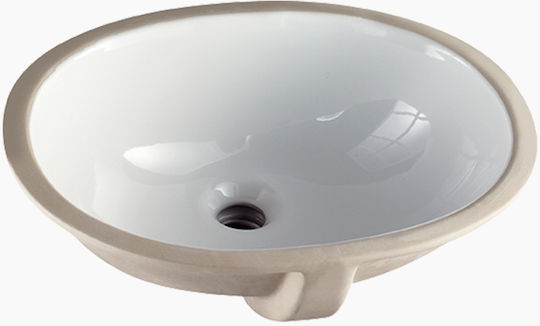 Cerastyle Επικαθήμενος Νιπτήρας Πορσελάνης 35x30cm Λευκό