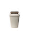 Plastic Waste Bin Beige 40x25x20cm