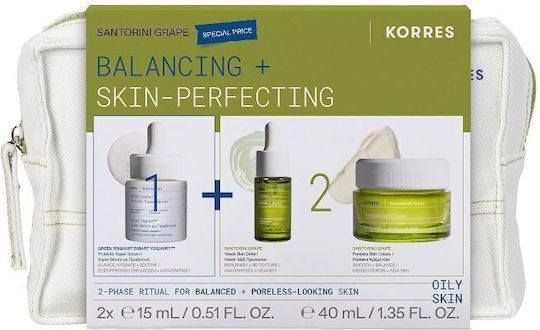 Korres Santorini Grape Skin Care Set for Moisturizing 4 Pieces