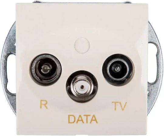Simon 54 Antenna Jack Rd Tv Data Cream Dad.01/41