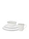 Excellent Houseware Geschirrset aus Porzellan Weiß 16Stück