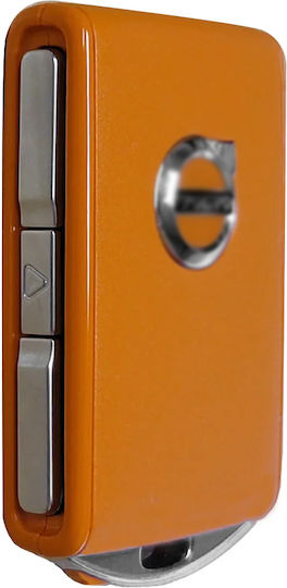 Калъф За Дистанционно Smart Key Keyless Автомобил 4 Бутона Volvo Оранжев