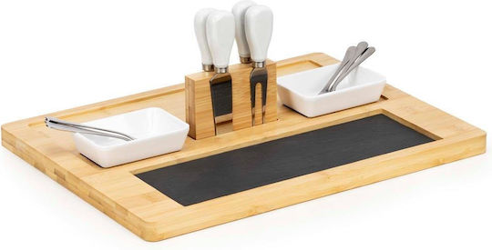 Servierplatten Käse mit Griff Hölzernes 40x30x8cm 13Stücke