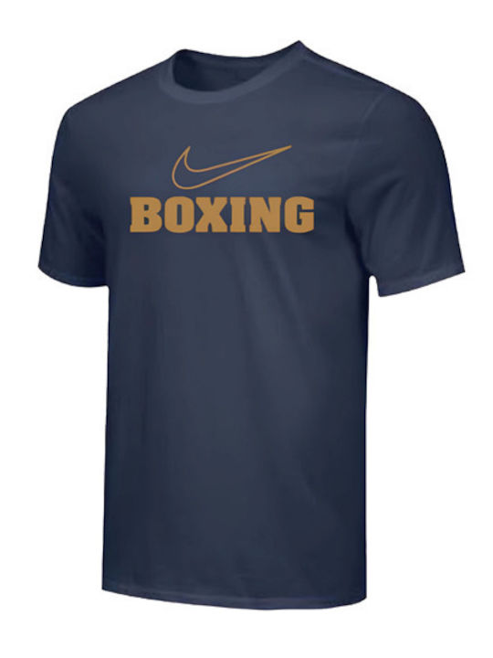 Nike Tricou Pentru Bărbați cu Mâneci Scurte APS309-470 pentru Box Albastru