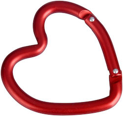 Munkees Heart Carabiner Red 1pcs