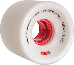 Globe Conical Cruiser Wheels White Red 62mm