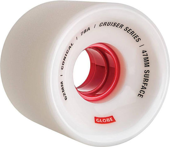 Globe Konische Cruiser Räder Weiß Rot 62mm