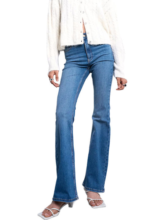 Topshop Ψηλόμεσο Γυναικείο Jean Παντελόνι Καμπάνα Topshop Ψηλόμεσο Γυναικείο Jean Παντελόνι Καμπάνα