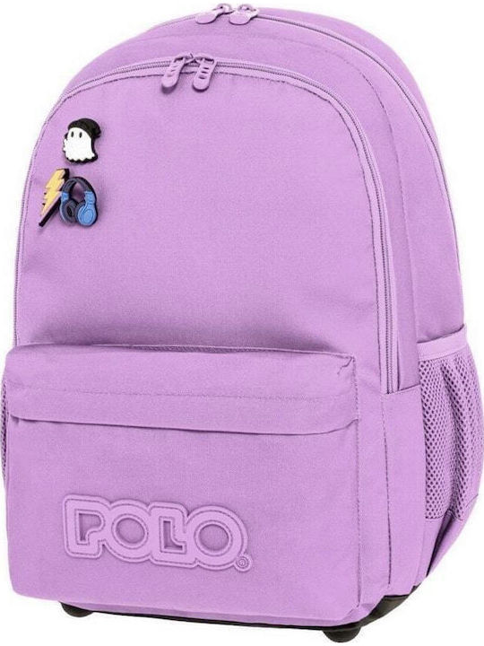 Polo Pins Σχολική Τσάντα Πλάτης Λιλά 20lt