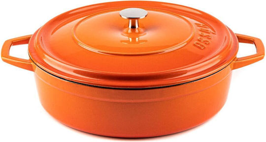 Hosse Tieftopf aus Gusseisen 3.4l / 28cm Orange