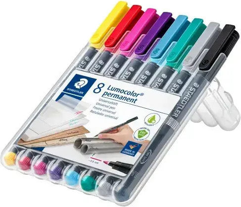 Staedtler Lumocolor Permanent Markers Beige 0.6mm Set 8 Pieces