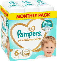 Pampers Premium Care Номер 6 за 13-18 кг 140 броя