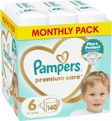 Pampers Premium Care Номер 6 за 13-18 кг 140 броя Pampers Premium Care Номер 6 за 13-18 кг 140 броя