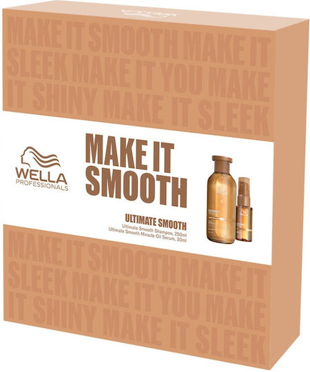 Wella Make It Smooth Hair Care Set Anti-Frizz for Frizzy Hair with Shampoo & Serum 2 Pieces