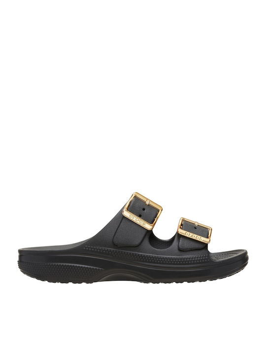 Buckle Flip Flops in Sandal Style in Black Colour