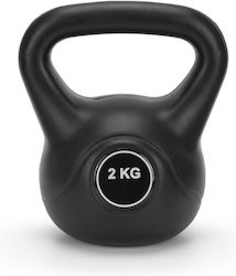 Kettlebell 2 Kg Bitum Durabil Acoperire Abs 19x16 Cm Negru