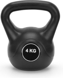 Kettlebell 4 Kg Fontă Durabil Acoperire Abs 21x23 Cm Negru