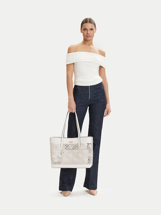 Guess Guess Letty Leder Damen Beutel Schulter Weiß