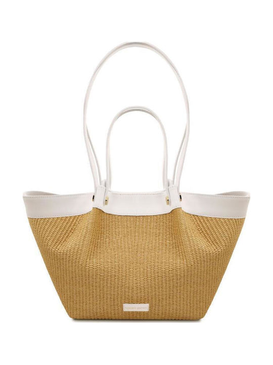Straw Women's Shoulder Shopper Bag White