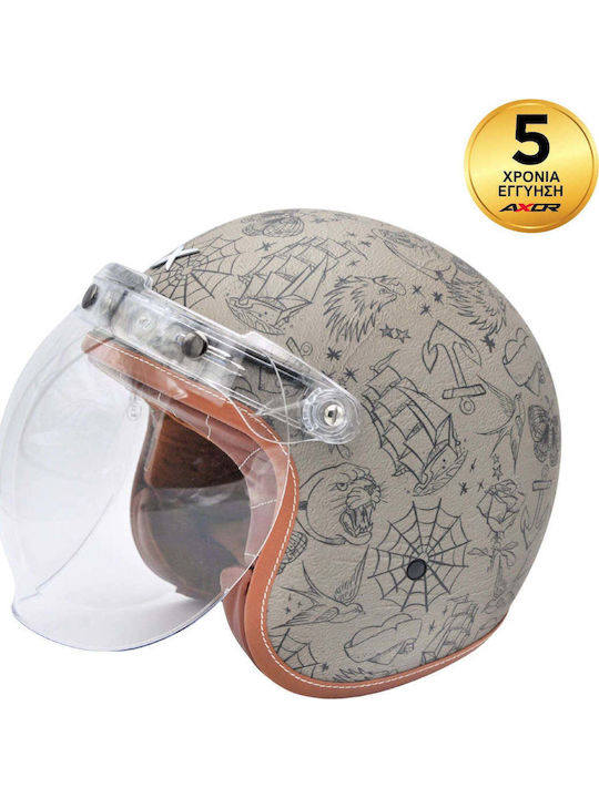 Axor Retro Mark II Motorradhelm Jet ECE 22.06 1...